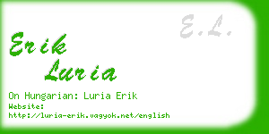 erik luria business card